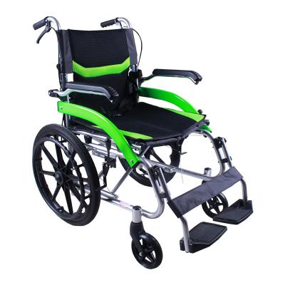 China Lightweight Foldable Aluminum Alloy Folding Manual Easy Wheelchair Convenient For The Elderly for sale