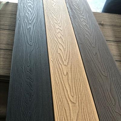 China Wood waterproof anti-slip wear-resistant plastic composite decking solid flooring, outdoor decking flooring wpc wood decking for sale