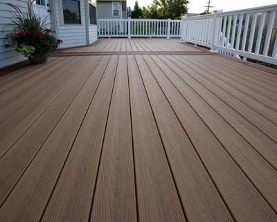 China 145*22mm use wood plastic composite flooring wpc outdoor plastic composite panel waterproof anti-slip wear-resistant wooden flooring for sale