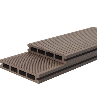 China Anti-UV durable outdoor hollow wood plastic composite decking cheap price wpc decking for sale