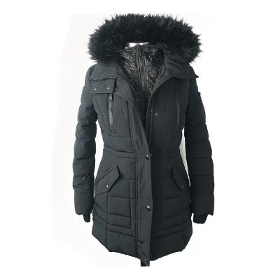 China Waterproof 2020 Ladies Coat Women Winter Fashion Custom Fit Style Coats Black Hooded Padded Warm Clothing for sale