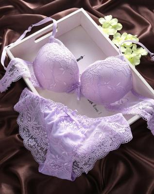 China ZZYUP Viable Girls Removing Hot Teens Front Closure Purple Girl And Panty Bra Set for sale