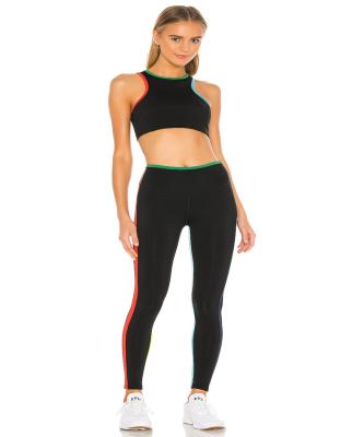 China New Design Two Piece Women's Fitness And Yoga Wear Sports Bra And Compression Breathable Gaiters for sale