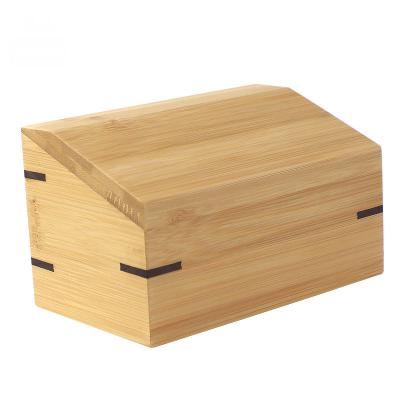 China Viable Natural Bamboo Cat Dog Coffin Wooden Pet Casket Pine Wood Urn Box for sale