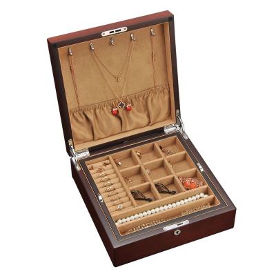 China Wooden Jewelery Box Wholesale Jewelry Box Velvet Keepsake Necklace Earring Ring Earring Packaging Bracelet Jewelry Organizer Joyeria de Para de cajas for sale