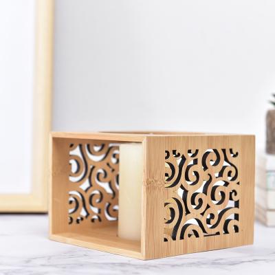 China Gift & Craft Newly Designed Personalized Bamboo Wooden Candle Holder Box for sale