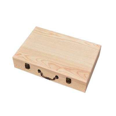 China Gift & Custom Wooden Craft Boxes For Gift Package Advent Wooden Gift Box With Lid for sale