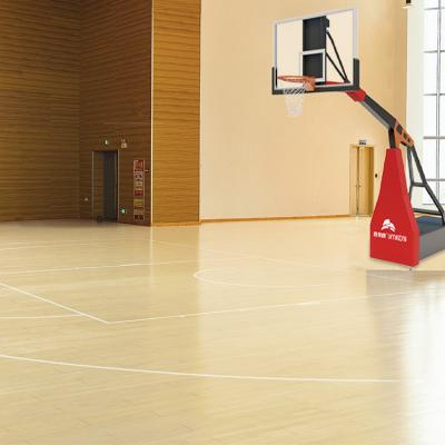 China FIBA Level-2 Certificate for high quality rebound wooden ball flooring: 96% Standard Volleyball Court Indoor Basketball Court Macwood Flooring for sale