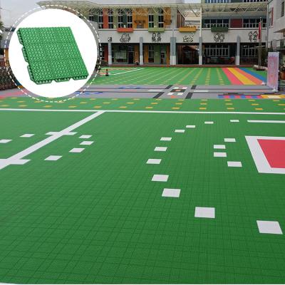 China Beautiful colorful modulartile plastic mats outdoor interlocking kindergarten flooring kids playground tile for sale