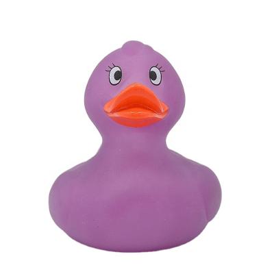 China Used For Entertainment Hot Sale Wholesale Promotional Plastic Baby Floating Bath Purple Rubber Duck for sale