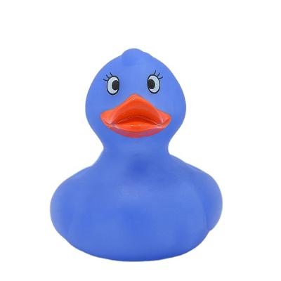 China Used For Entertainment Hot Sale Wholesale Promotional Plastic Baby Floating Bath Blue Rubber Duck for sale