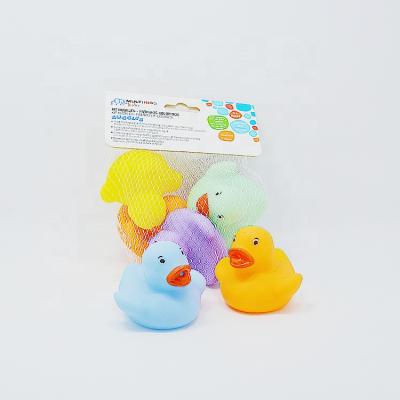 China Funny Educational Toy Wholesale Soft PVC Water Squirting Duck Bath Tub Squirt Toy Colorful Rubber for sale