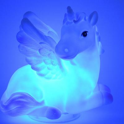 China Used For Unique Unicorn Led Night Light Lamp Baby Wholesale Promotional Plastic Cute Room Table Lamp for sale