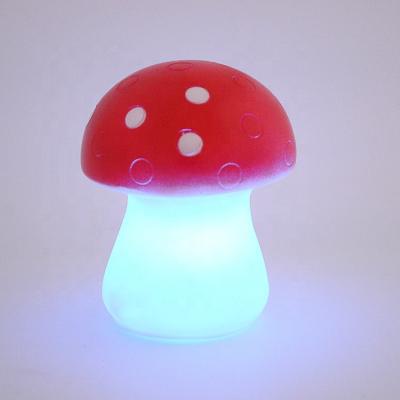 China Used For Wholesale Promotional Cheap Cute Mushroom Led Night Light Lamp PVC Baby Bedroom Small for sale