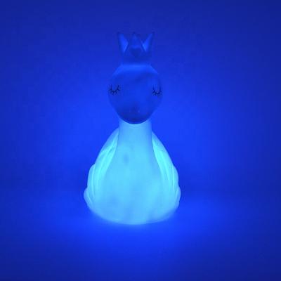 China Used For Hot Sale Promotional Cheap Lamp Baby Bedroom Swan Led Night Light For Kids for sale