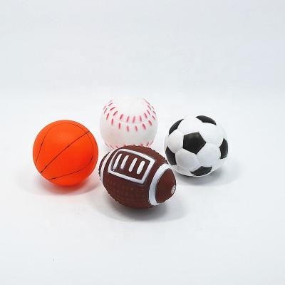 China Wholesale Promotional Soft Plastic Eco Friendly Viable PVC Vinyl Ball Dog Squeaky Rubber Toy for sale