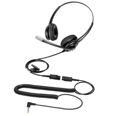 China Noise canceling microphone binaural headset with noise canceling microphone, 3.5mm plug QD cable included for sale