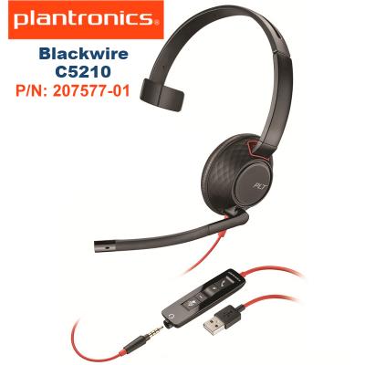 China Plantronics Blackwire 5210 POLY Headset USB-A+3.5mm, Mono Over-Ear Headset, Wired P/N: 207577-01 Noise Canceling Headset Blackwire C5210 for sale