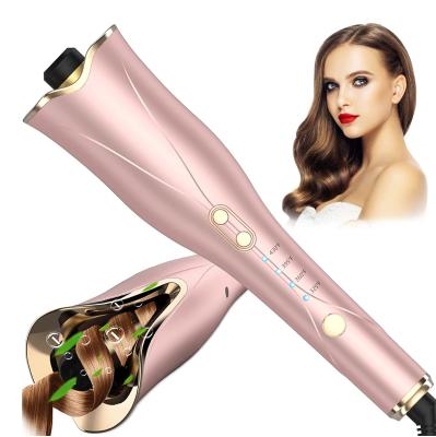 China Safety Cordless Portable Curling Wand with 6 Temp and Timer Anti-Tangle and De-scald USB Rechargeable Curling Iron for sale