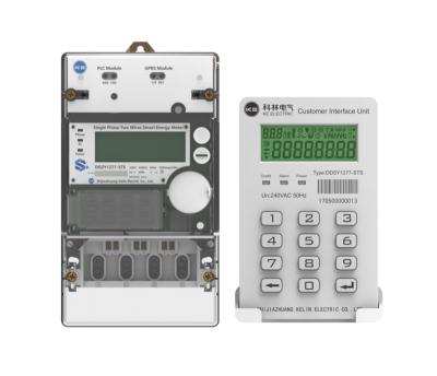 China New Type Multifunctional Intelligent Single Phase Electricity Energy Meter With PLC RS485 Optical STS DLMS GPRS Prepaid Postage DDZY1277-STS for sale