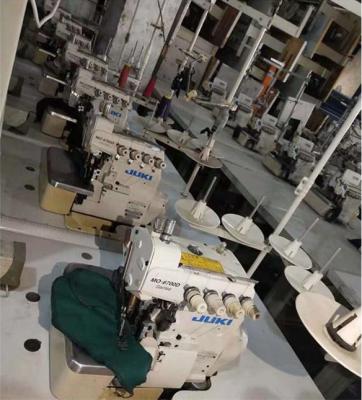 China Used Industrial Juki Overlock Sewing Machine 220V 550W electric direct drive for sale