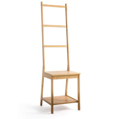 China Fashion Household Multifunctional Room Ladder Storage Shelf Bamboo Standing Towel Rack for sale