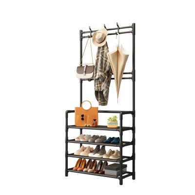 China Easy Installation Multifunctional Shoe Storage Shoe Cabinet Coat Rack Household Shoe Rack for sale