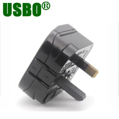 China Residential / Multi-Purpose Black UK Singapore Hong Kong Electric Power Socket 3 Pin Universal Adapter Plug for sale