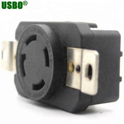 China Generator USA Industry 4 Pole Grade NEMA L14-30R Industrial Socket Connector 125V 250V 30A for sale