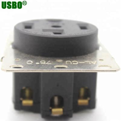 China Industrial American Industry 3pole 4wire Locked Socket 30a 250v Power Outlet Socket NEMA L14-30R for sale