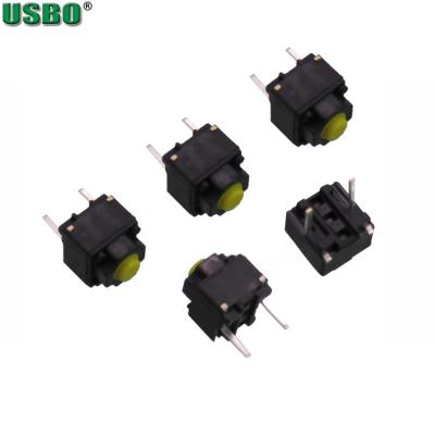 China Tact Silent Switch For Mouse Wholesale 6*6*7.3 DIP Type 2Pins Yellow Button Tact Silent Switch For Mouse for sale