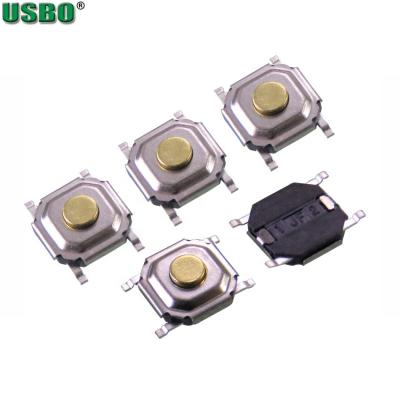 China Square Earphone Tact Switch USBO 4*4*1.5mm Cover Copper Head SMD Button Switch Earphone Tact Switch for sale