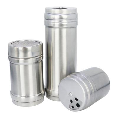 China 2023 New Product Sustainable Factory Wholesale Accept Custom Spice Jar Silver Multi-piece Set Stainless Steel Seasoning Bottle for sale