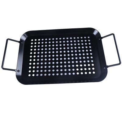 China High Temperature Resistance 2023 Eco-Friendly Grill Pans For Home Kitchens And Dining Outdoor BBQ Net Outdoor BBQ Grill Double Handle for sale