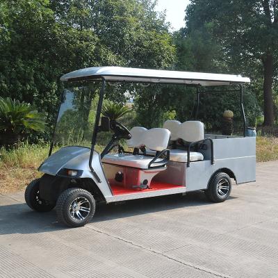 China Customized 4 Seats AC 48V Patrol Electric Golf Cart With 23x10-14 Back Box for sale