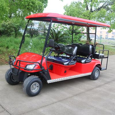 China New 48v 5kw 6 Seat lithium ac motor electric golf cart with 205/50-10 rear seats for sale