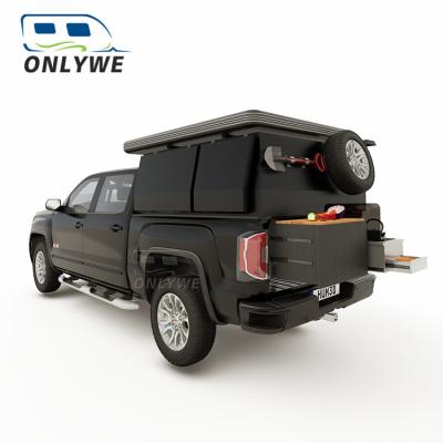 China ONLYWE Motorhome Light Weight Traveling Noise Up Truck Pickup Camping Box Small Holiday Trailer For Sale for sale