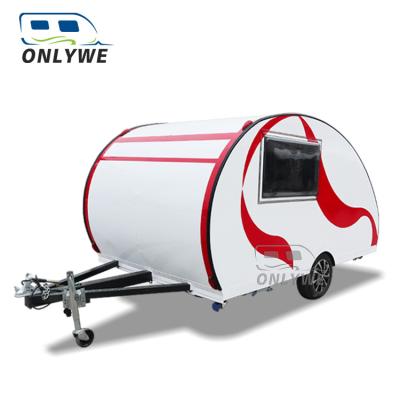 China Travel Trailer ONLYWE Off Road Camper Trailer Teardrop Aluminum Folding Camper Trailer For Sale for sale