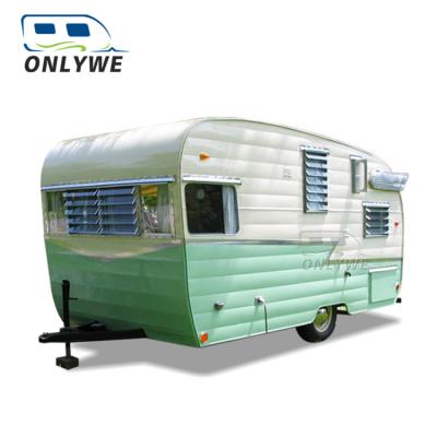 China ONLYWE Travel Trailer Camping Trailer Travel Caravan Trailer Luxury Motorhome With Kitchen for sale