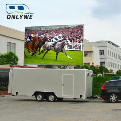 China 360Â ° rotation ONLYWE waterproof led display mobile led billboard trailer truck included led tv screen for sale