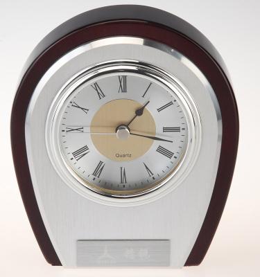 China Metal Wooden Gift Set For Home Or Office Gift Clock Alarm Clock Desk Function A6016 Available for sale