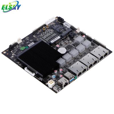 China Fanless Server 2 Channel Bypass CPU J1800 Firewall 1000Mbps 6LAN Motherboard For 1U 19