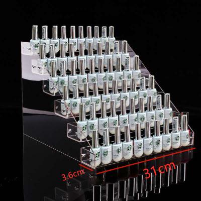 China Wholesale Clear Acrylic Plastic Nail Salon Show Rack Nail Polish Display Rack Rack 5 Layers Acrylic Box For Oil for sale