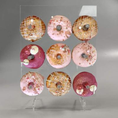 China Home Store/Cake/Donut Wall Display Stand Board Donut Rack Display Acrylic Donut Birthday Party Grow Up Party Decorations Holds for sale