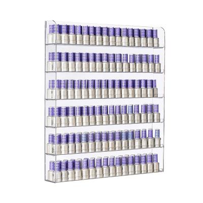 China AMT Stores acrylic nail polish retail racks for the wall. CLEAR nail polish display. Young living organizer of essential oils. for sale