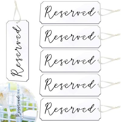 China Display Wholesale Reserved Signs For Wedding Chairs Acrylic Tag Reserved Signs Hanging Reserved Signs for sale