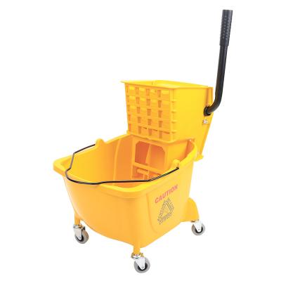 China Viable commercial high quality side press broom luxury plastic industrial bucket with wringer for sale