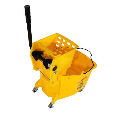 China Factory Price Viable Wholesale Squeeze System Flat Mop With Floor Round Mop Bucket Cleaning Mop Bucket for sale