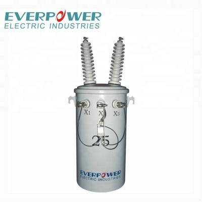 China Wall Mounted Type Distribution Power Transformers 4800v Single Phase Overhead Side Transformers 50kva for sale