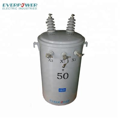 China Industrial power supply single phase 50kva distribution oil filled transformers for sale